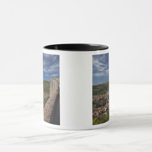 Italië, Sardinië, Bosa. Uitzicht van Castello Mok (Midden)