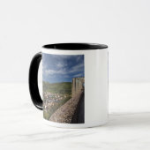 Italië, Sardinië, Bosa. Uitzicht van Castello Mok (Voorkant links)