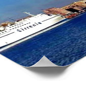 Italië - Sardinië - Cagliari - Harbour - Poster (Hoek)