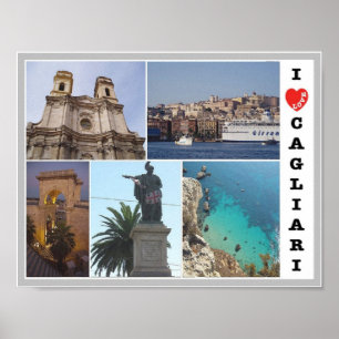 Italië - Sardinië - Cagliari - I Love Poster