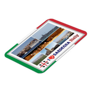 Italië - Sardinië - I Love - Magnet Magneet