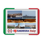 Italië - Sardinië - I Love - Magnet Magneet (Horizontaal)