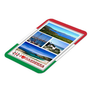 Italië - Sardinië - Mosaic - Magnet Magneet