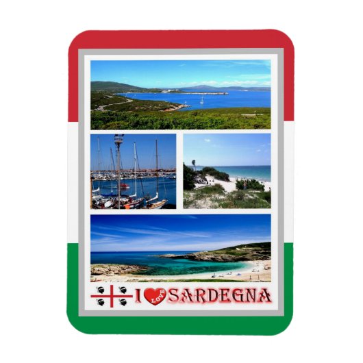 Italië - Sardinië - Mosaic - Magnet Magneet (Verticaal)