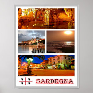 Italië - Sardinië - Mosaic - Poster
