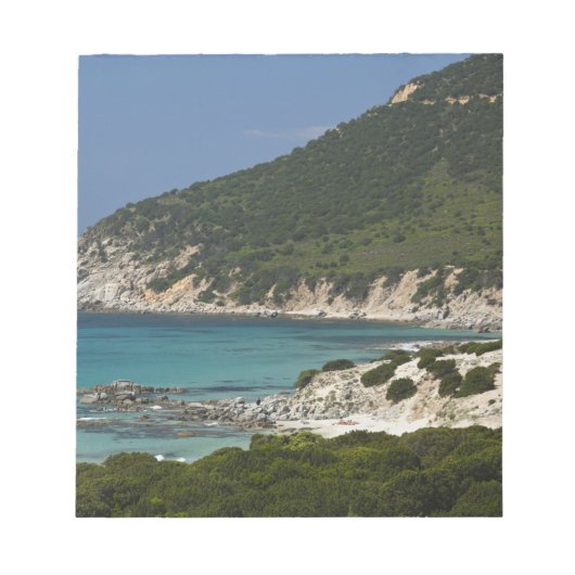 Italië, Sardinië, Solanas. Beach. Notitieblok (Voorkant)