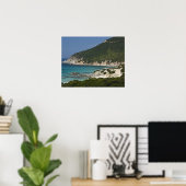 Italië, Sardinië, Solanas. Beach. Poster (Thuiskantoor)