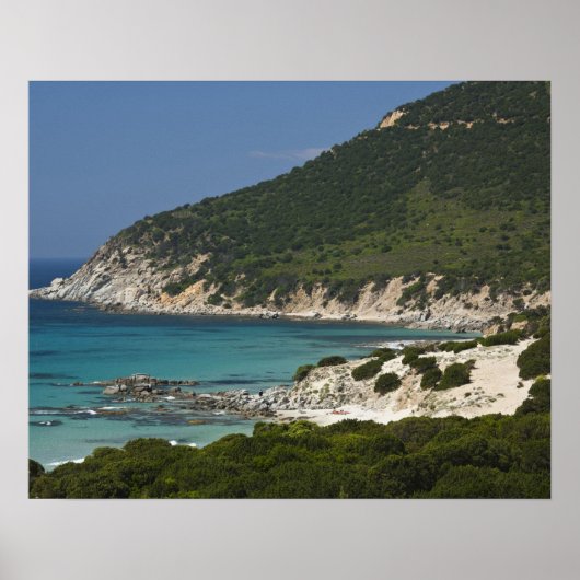 Italië, Sardinië, Solanas. Beach. Poster (Voorkant)