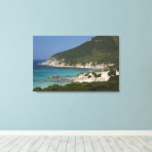 Italië, Sardinië, Solanas. Strand. Canvas Afdruk (Insitu (Houten vloer))