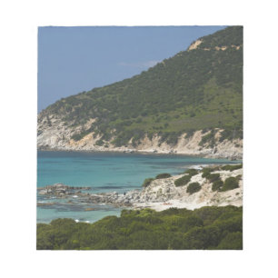 Italië, Sardinië, Solanas. Strand. Notitieblok