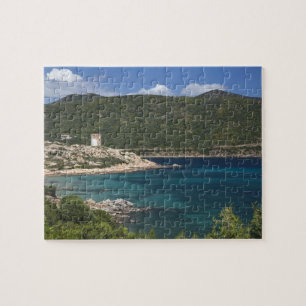 Italië, Sardinië, Teulada. Spaanse toren. Legpuzzel