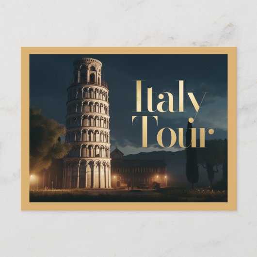 Italië Scheve Toren van Pisa Briefkaart (Voorkant)
