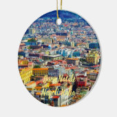 Italië: Schilderachtig kerstversiering Napels Keramisch Ornament (Links)
