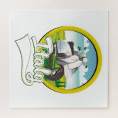 Italië Scooter Reis logo Legpuzzel (Horizontaal)