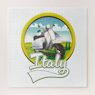 Italië Scooter Reis logo Legpuzzel