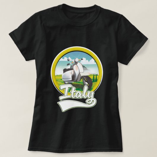 Italië Scooter Reis logo T-shirt (Design voorkant)