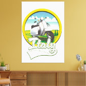 Italië Scooter Reizen logo Canvas Afdruk (Insitu (Woonkamer))