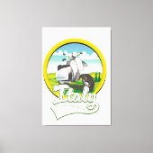 Italië Scooter Reizen logo Canvas Afdruk (Voorkant)