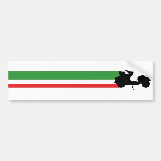 Italië Scooter streaks Bumpersticker (Voorkant)