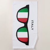 ITALIË Shades aangepaste tekst strand handdoek (Voorkant)