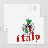 Italië Shield Briefkaart (Voorkant / Achterkant)