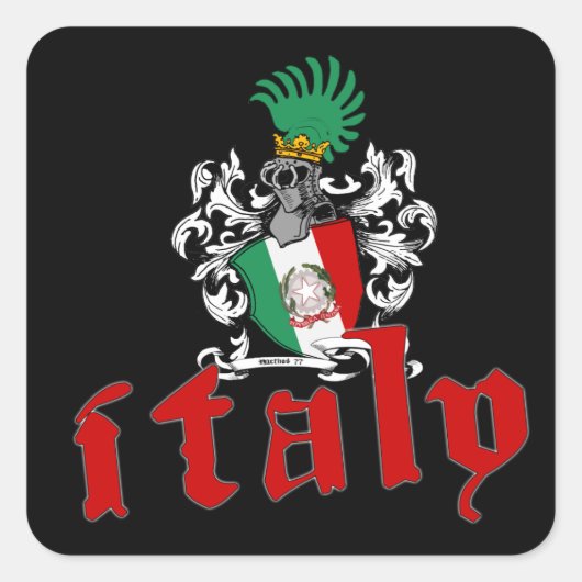 Italië Shield Sticker (Voorkant)