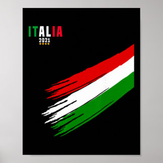 Italië Shirt Voetbal Italiaanse Italia Liefhebbers Poster