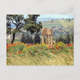 Italië, Sicilië, Agrigento. De ruïnes van de Briefkaart