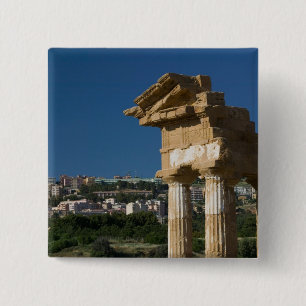 Italië, Sicilië, Agrigento, La Valle dei Templi, 2 Vierkante Button 5,1 Cm