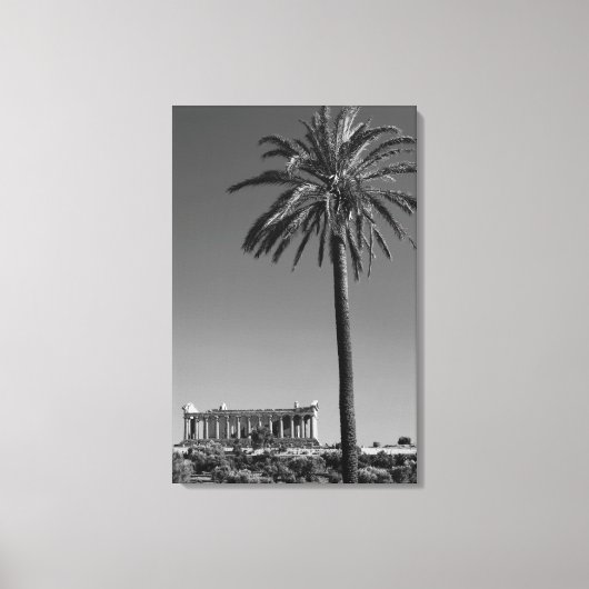 Italië, Sicilië, Agrigento, La Valle dei Templi, 3 Canvas Afdruk (Voorkant)