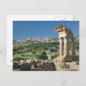 Italië, Sicilië, Agrigento, La Valle dei Templi; Briefkaart (Voorkant / Achterkant)