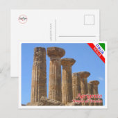 Italië - Sicilië - Agrigento - Tempio di Eracleo - Briefkaart (Voorkant / Achterkant)
