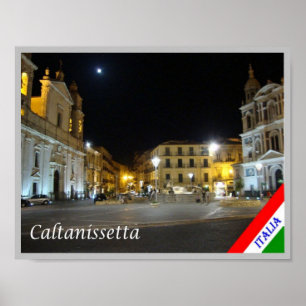 Italië - Sicilië - Caltanissetta - Poster