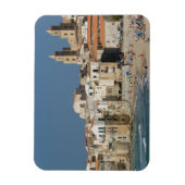Italië, Sicilië, Cefalu, Uitzicht met Duomo uit Magneet (Verticaal)