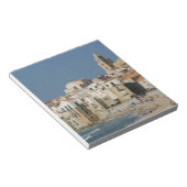 Italië, Sicilië, Cefalu, Uitzicht met Duomo uit Notitieblok (Schuin)