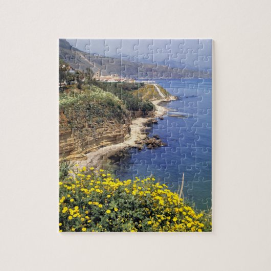 Italië, Sicilië. De noordkust van Sicilië in Legpuzzel (Verticaal)