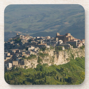 Italië, Sicilië, Enna, Calascibetta, Morgenbeeld 2 Onderzetter