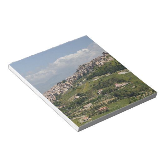 Italië, Sicilië, Enna, Calascibetta, Morning Uitzi Notitieblok (Schuin)