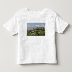 Italië, Sicilië, Enna, Calascibetta, ochtendbeeld Kinder Shirts