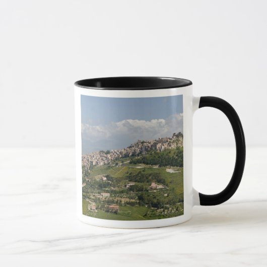 Italië, Sicilië, Enna, Calascibetta, ochtendbeeld Mok (Rechts)