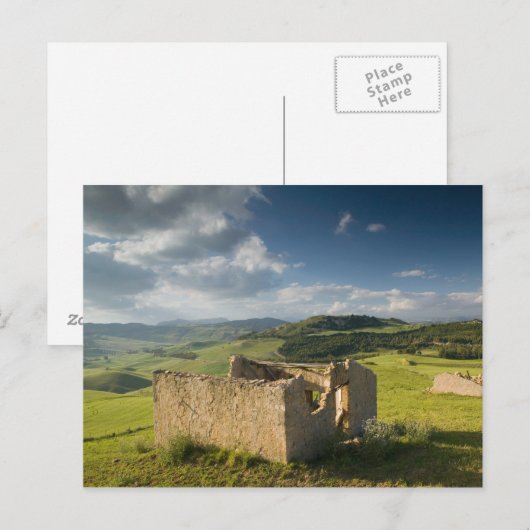 Italië, Sicilië, Enna, Pergusa, oude boerderij Briefkaart (Voorkant / Achterkant)