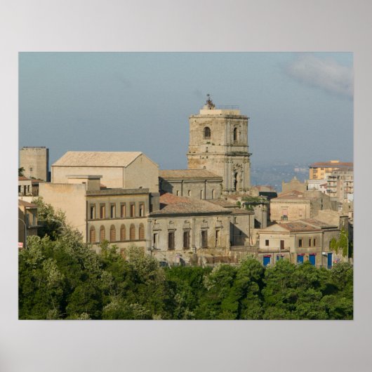 Italië, Sicilië, Enna, Uitzicht van Rocca di 2 Poster (Voorkant)