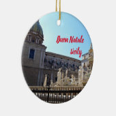 Italië: Sicilië kerstversiering met Panoramiek Keramisch Ornament (Rechts)