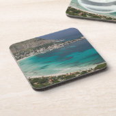 Italië, Sicilië, Mondello, Uitzicht van het strand Bier Onderzetter (Linkerzijde)