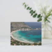 Italië, Sicilië, Mondello, Uitzicht van het strand Briefkaart (Staand voorkant)