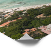 Italië, Sicilië, Mondello, Uitzicht van het strand Poster (Hoek)