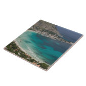 Italië, Sicilië, Mondello, Uitzicht van het strand Tegeltje (Zijkant)