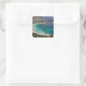 Italië, Sicilië, Mondello, Uitzicht van het strand Vierkante Sticker (Tas)