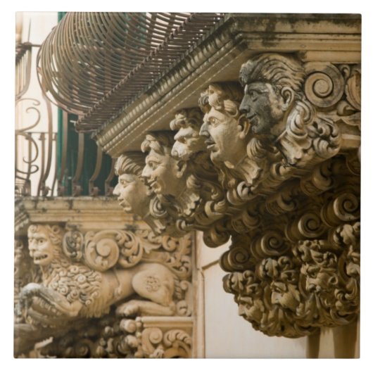 ITALIË, Sicilië, NOTO: Finest Baroque Town in Tegeltje (Voorkant)