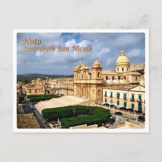 Italië - Sicilië - noto - San Nicolò - kathedraal  Briefkaart (Voorkant)